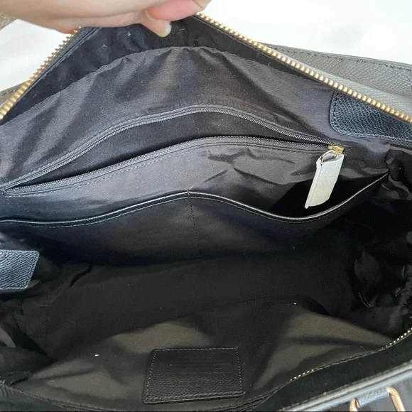 Coach Black Leather Diaper Bag with Changing Pad - Picture 8 of 11